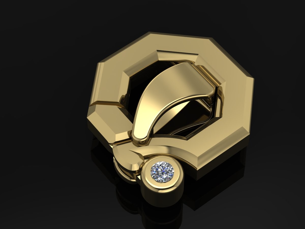 Baraka Lock 3D Jewelry Gold Luxuy Chain